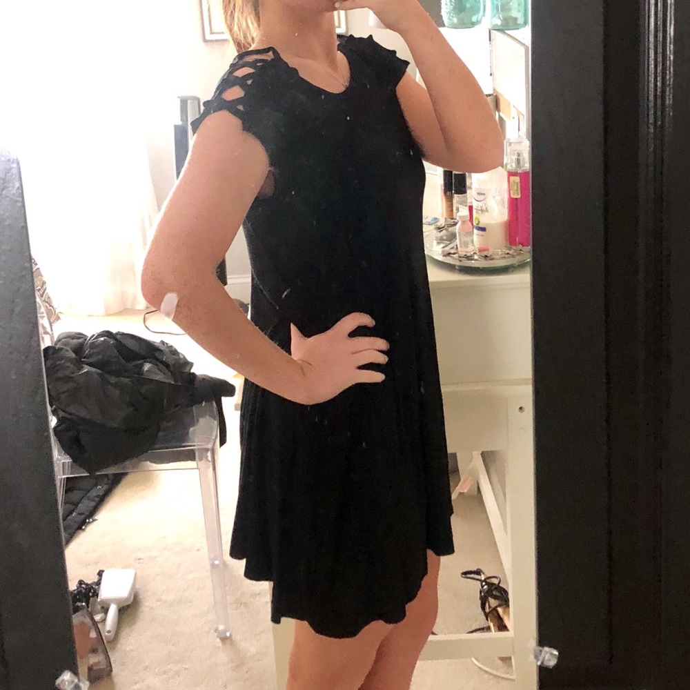 Black T-shirt dress